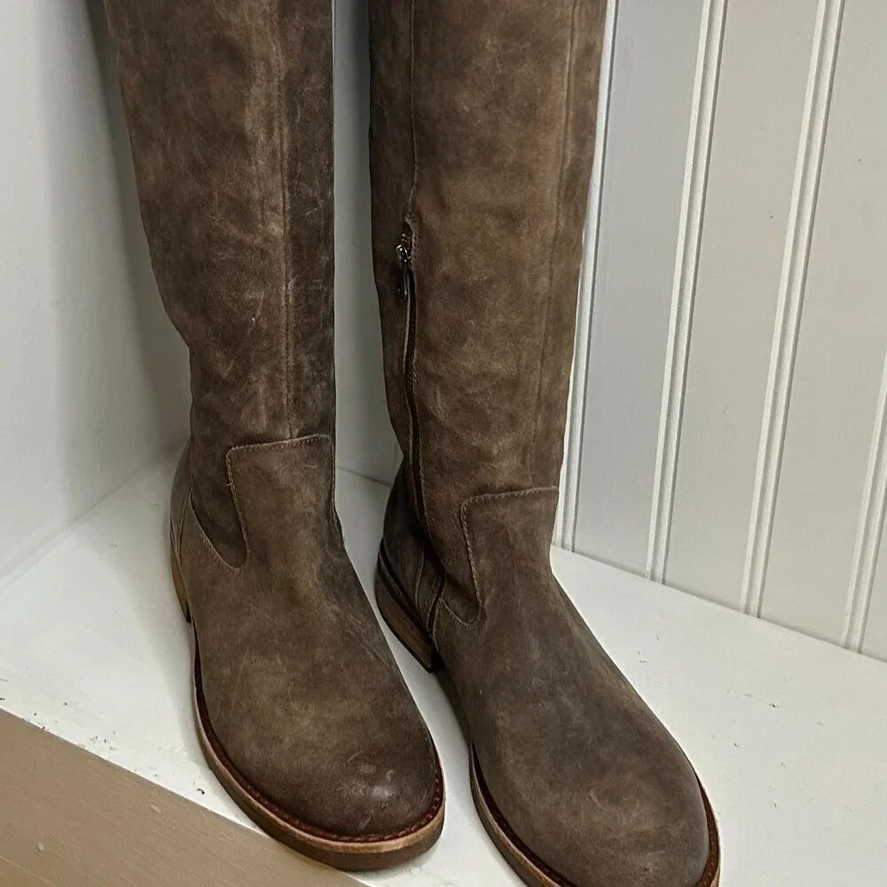 Kork-Ease Womens Suede Round Toe Knee-High Boots  Size 6.5
